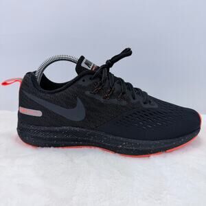 Nike Air Zoom Winflo 4 Shield Running Shoes Black Orange Womens Size 8.5